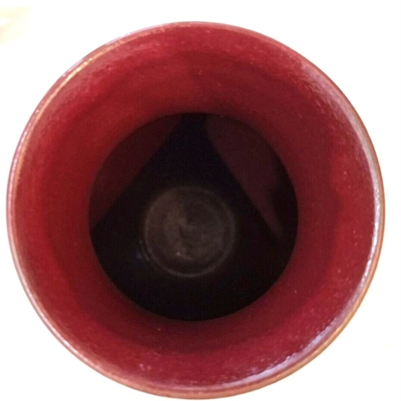 Boot Hill Pottery 6" Vase- Moose& Holly Motif- Matte& Glazed Finish - Picture 7 of 7